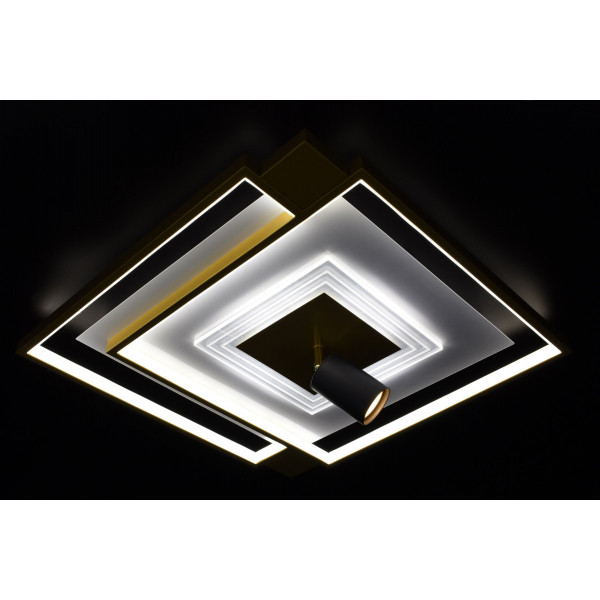 Люстра світлодіодна стельова LED світильник для квартири на стелю лед з пультом 26852 Золото 15х50х50 см.