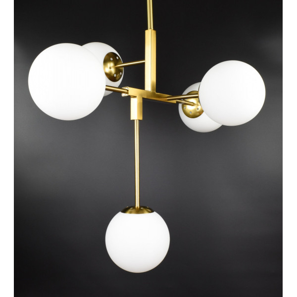 Люстра стельова на 5 лампочок 26620 Латунь 55-105х52х69 см.