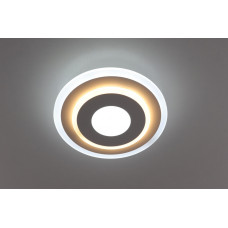 Сучасний круглий світильник стельовий LED для кімнати кухні ванної 25138 Білий 4х25х25 см.