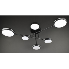Люстра світлодіодна стельова LED світильник для квартири на стелю лед 27934 Чорний 18х86х86 см.